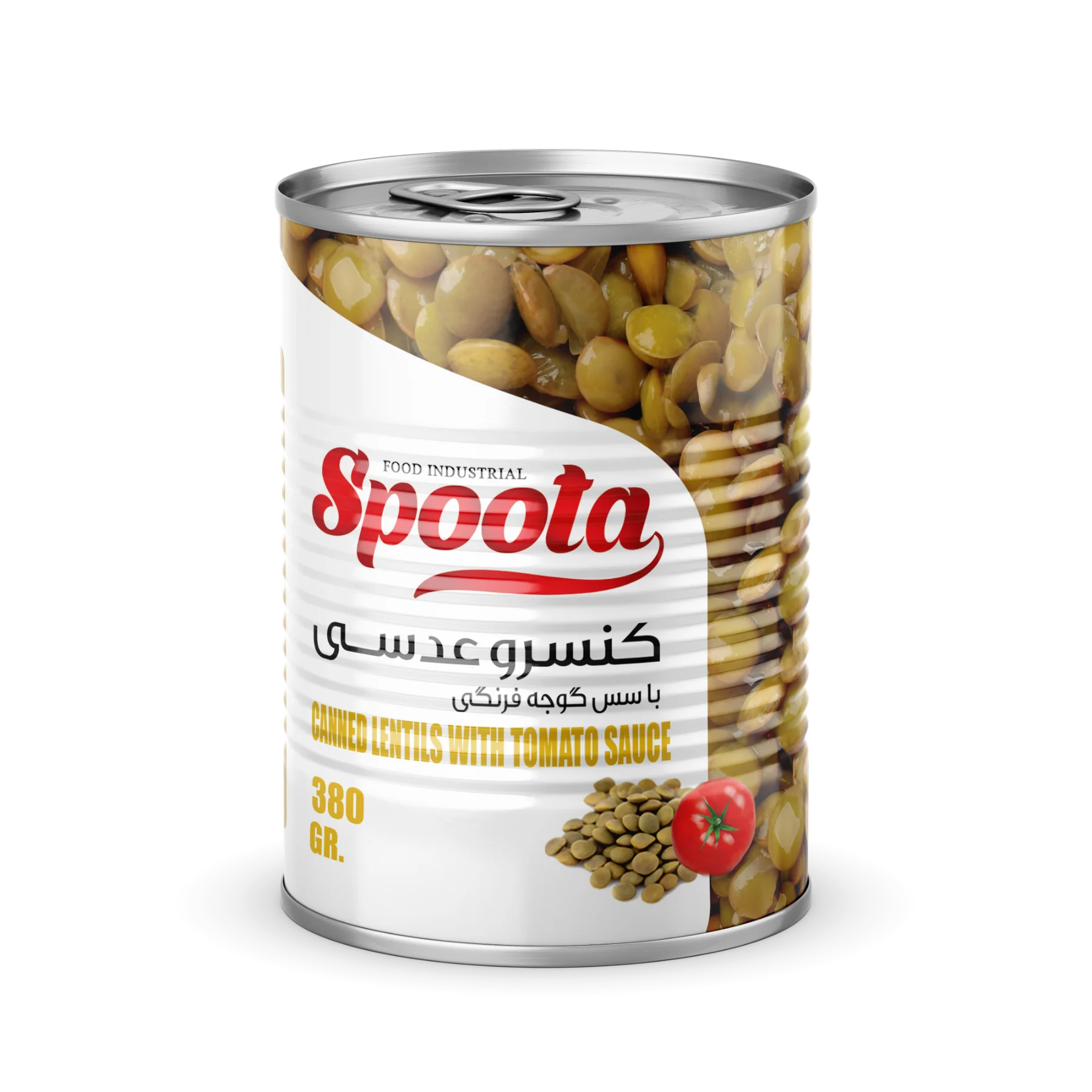 کنسرو عدسی اسپوتا - قوطی 380 گرمی